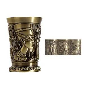 Vaso de Metal Vintage egipcio personalizado, vaso de vino creativo, Copa Sip personalizada