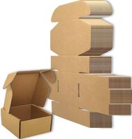 Boîtes d'expédition brunes en carton ondulé pour l'emballage de documentation, l'expédition, le stockage, les déménagements de petites entreprises
