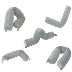 Memory-foam-neck-roll-pillow cuscino cervicale in bambù cuscino in Memory Foam cuscino ortopedico Twist flessibile cuscino girocollo