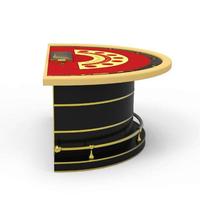 Table de jeu antique interactive en gros YH Table de Blackjack rouge avec fente pour puce