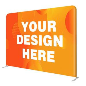 Stand Portátil Personalizado para Ferias Comerciales, con Estructura de Aluminio y Tela de Poliéster Tensada, Estilo Bandera, para Exhibiciones - Product Image 1