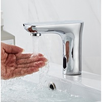 Robinet de lavabo intelligent sans contact à capteur pour salle de bain, mélangeur d'eau pour lavage sanitaire - Vente Flash