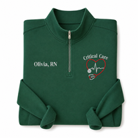Veste d'infirmière de soins intensifs personnalisée avec nom - Idée cadeau brodée pour les infirmières de soins intensifs