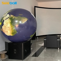 Système d'écran sphérique interactif à induction infrarouge Seeball 100 cm, projecteur 7500 lumens pour l'éducation numérique, l'astronomie et l'histoire