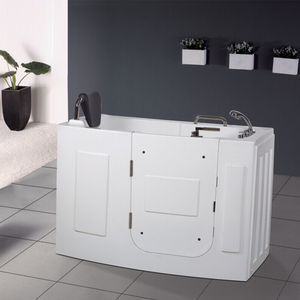 Bañera de Hidromasaje Independiente Moderna HS-1103, Diseño Cuadrado Pequeño de 1000 mm, Capacidad para 1 Persona con Desagüe para Hoteles - Product Image 4