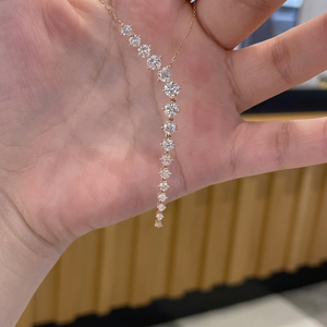 Collier ras du cou classique en or blanc 14 carats avec pendentif en diamant rond de 4 carats cultivé en laboratoire, certifié IGI EF VVS VS pour femmes - Product Image 1