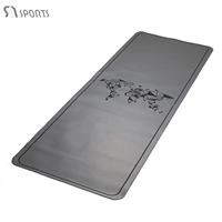 Tapis de yoga antidérapant extra épais et écologique avec logo personnalisé, en PU + caoutchouc naturel, épaisseur 4-6 mm, pour le sport, le Pilates et le fitness