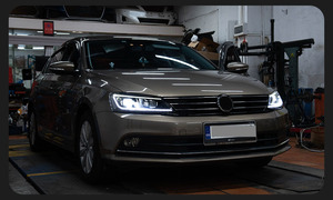 Conjunto de Faros Delanteros LED <span class=keywords><strong>LKS</strong></span> Recién Modificados para Volkswagen Jetta Sagitar MK6 2011-2018, Lámpara para Automóvil con Luz de Giro 2011-2018 - Product Image 6
