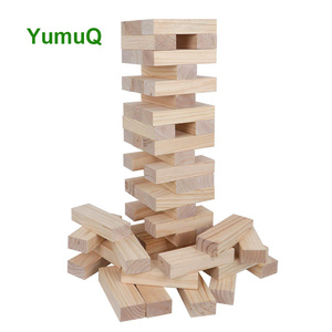 مكعبات خشبية من YumuQ ألعاب طاولة كلاسيكية مكعبات ألعاب تراكبة على بعضها ألعاب برجية متساقطة - Product Image 5