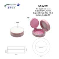 Boîte compacte portable vide personnalisable avec logo, en plastique ABS, pour fond de teint, avec miroir, vente en gros