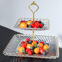 Assiettes carrées en verre pour emballage en boîte, vente en gros, vaisselle de restaurant, décoration de mariage, ensemble d'assiettes en verre pour fruits et collations