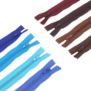 Nylon zipper Closed tail rubber teeth suit pants placket zipper spot color pocket zipper protective clothing