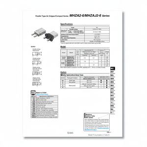 SMC Pneumatics MHZA2-6SE Pince pneumatique à air de style parallèle Équipement de manutention - Product Image 1
