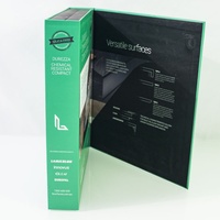 Caja de Archivo Multiusos con Compartimentos para Documentos, Caja de Exhibición de Tarjetas Plegables con Diseño Impreso