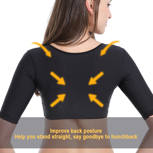 NANBIN <span class=keywords><strong>Femme</strong></span> Deux Couleurs Poitrine Haut Bras Shaper Contrôle Ferme Minceur Shapewear Respirant Tissé Méthode <span class=keywords><strong>de</strong></span> Tissage - Product Image 4