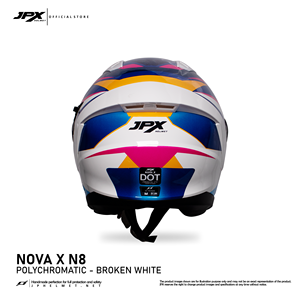 Casco de Media Cara JPX Nova X V2 Motif N8 con Doble Visera, Equipado con una Doble Visera y un Encantador Diseño N8 para Mayor Comodidad. - Product Image 3