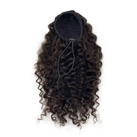 10 12 14 pouces indien Remy cheveux queue de cheval Extensions Double dessiné bouclés cordon poney queues