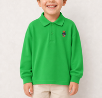 Vêtements pour enfants, polos à manches longues en coton de qualité supérieure, respirants, imprimés, logo personnalisé OEM pour garçons, été, automne