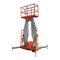 Plateforme élévatrice hydraulique verticale portable en alliage d'aluminium Xinchaoyue, hauteur de travail de 12 m pour entrepôt et usine
