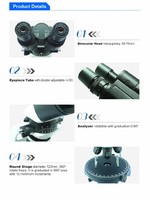 Two-Person Multi-Viewing Electron Microscope Two Heads 1080p Camera for Laboratory Educational Use