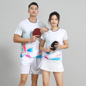 Custom OEM Unisex Dagelijkse Sportkleding T-shirt Vochtregulerend Lichtgewicht Trainings Badminton Tennis Shirt voor Sportactiviteiten - Product Image 4