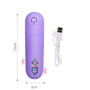 USB-Aufladbarer 10-Gang Mini-Bullet-Vibrator Paar-Klitoris-Massagegerät Weibliches Masturbationsspielzeug aus Silikon Kleines Erwachsenen-Sexspielzeug für Frauen - Product Image 5