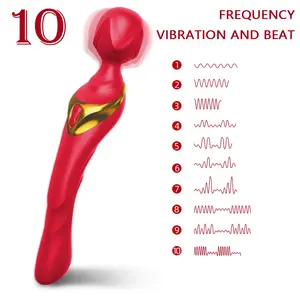 Nieuwe Collectie Hand-Held Elektrische Vibrator Massager Spier Ontspanning 10 Frequentie Beat Slap Modus Dubbele Vrouwelijke Masturbatie Stok