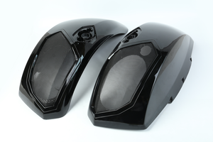 CFP-HL1584-139 DE <span class=keywords><strong>MOTO</strong></span> ABS EN PLASTIQUE NOIR VICTOIRE CROIX PAYS SACOCHE HAUT-PARLEUR COUVERCLES AVEC GRILL - Product Image 3