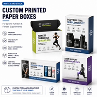 Caja de Cartón Blanco FBB de 300 g/m² con Estampado en Relieve, Plazo de Entrega Rápido para Fisicoculturismo, Crema de Recuperación, Soporte para Articulaciones, Fitness