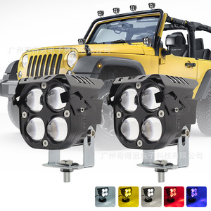 QIDEWIN ไฟ LED ทำงานขนาด 3 นิ้ว 40W 6000lm อลูมิเนียมสำหรับการบินพร้อมขายึดสำหรับการปรับเปลี่ยนไฟหน้ารถและสปอตไลท์ - Product Image 2