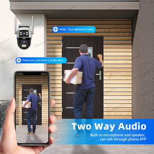Hongnaer không dây Wifi 4G LTE nhà thông minh ngoài trời Mạng PTZ <span class=keywords><strong>IP</strong></span> <span class=keywords><strong>Camera</strong></span> ống kính kép V380 Pro 4G Sim Thẻ wifi an ninh <span class=keywords><strong>CCTV</strong></span> <span class=keywords><strong>Camera</strong></span> - Product Image 4