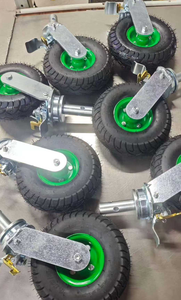 Roues en caoutchouc pneumatiques de 8 pouces <span class=keywords><strong>Roulettes</strong></span> de portique de levage pour <span class=keywords><strong>roulettes</strong></span> de conteneur de <span class=keywords><strong>but</strong></span> de football de meubles - Product Image 4