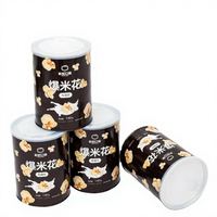 Boîtes rigides en carton kraft pour pop-corn, sur mesure, en forme de cylindre, en matériaux recyclés, pour l'emballage alimentaire du pop-corn.