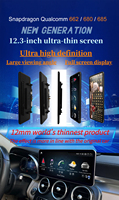 KANOR 12,3 "sistema Multimedia de coche con pantalla táctil ultrafina con navegación GPS Carplay para Mercedes Benz a Class W176 GLA CLA