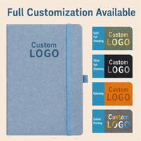 Carnet A5 à couverture rigide en PU, pages intérieures à pois, journal personnalisé avec logo