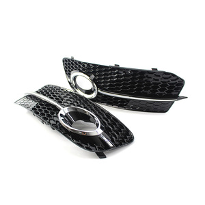 Audi Q5 Front Bumper <b>Grille</b> Honeycomb <b>Mesh</b> Fog Light Bezels Black ABS 2013-2015 Retrofit Upgrade - Product Image 4