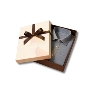 Minimalist Shirt Box With Kraft Paper Exterior Flat Fold Construction And Inner Printed Insert For Sustainable Branding - Product Image 1