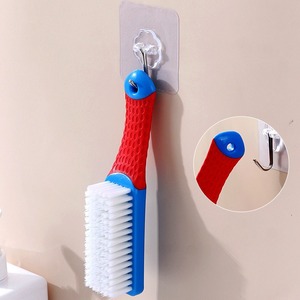 แปรงขัดรองเท้านาโน ขนแปรงนุ่ม แปรงทำความสะอาดไนลอนสำหรับรองเท้า ซักผ้าอเนกประสงค์ ด้ามจับสีน้ำเงินแดง - Product Image 1