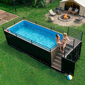 สระว่ายน้ำแบบตั้งพื้นทรงสี่เหลี่ยมคุณภาพเยี่ยม ระดับพรีเมียม พกพาสะดวก กันน้ำ พร้อมอุปกรณ์เสริม - Product Image 6