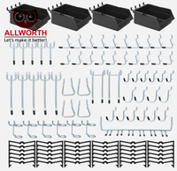 Tasses de planche à chevilles de haute qualité avec crochets et boucles, accessoire organisateur d'assortiment de crochets à chevilles