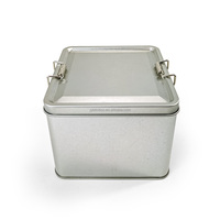 Boîte à lunch carrée JYB de haute qualité avec fermoir, boîte de rangement métallique multifonction scellée, boîte de conserve pour cuisine et garde-manger, idéale pour les fruits