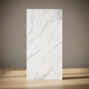 Glaciar White Statuario Porcelain Tiles 600x1200mm Premium Marble Look Floor <b>Wall</b> Collection - Product Image 1