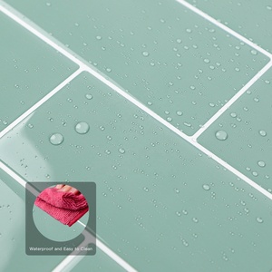 Ship Only to USA Green 3d Kitchen Backsplash Peel and Stick Tiles Sticker for Living Room (10 Sheet) - Product Image 6