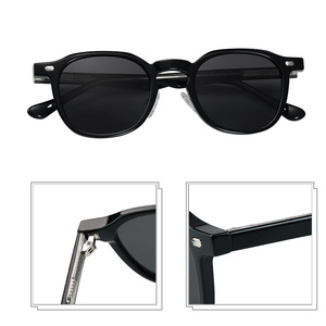 Gafas de Sol Cuadradas Polarizadas de Lujo con Logotipo, Gafas de Sol de Moda 2025, Gafas Negras, Gafas de Sol de Acetato - Product Image 3