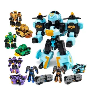 Atacado Car Robots Toys 6 sets, figuras de ação deformação para crianças Meninos Meninas 6 Age +, transformado em carros de brinquedo