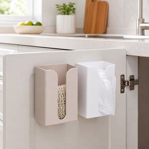 Wall Mounted Tissue Box No Drill Rectangular Kitchen Bathroom Storage <b>Holder</b> - Product Image 2