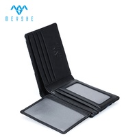 Harga Pabrik Dompet Pria Kulit Asli Kanvas Kustom Mewah Anti RFID Tempat Kartu ID Motif Titik Bunga Lipat