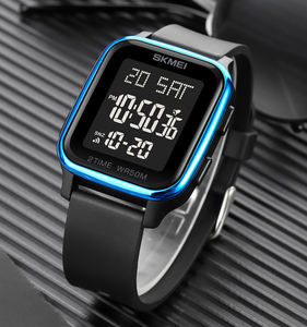 Montre numérique de sport carrée pour homme <span class=keywords><strong>Skmei</strong></span> <span class=keywords><strong>1858</strong></span>, résistante à l'eau, avec luminescence et alarme, design tendance - Product Image 5