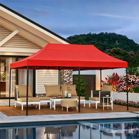 Gazebo de Jardín para Exteriores de 10x20 pies (3x6 m), Impermeable, de PVC de una Sola Capa, Móvil, para Patio Trasero, Terraza, Villa o Pabellón
