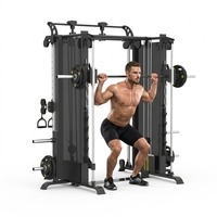 Máquina Smith Comercial, Entrenador Funcional, Polea de Doble Cable, Estación Múltiple, Rack de Potencia para Entrenamiento de Fuerza, Gimnasio, Fitness
